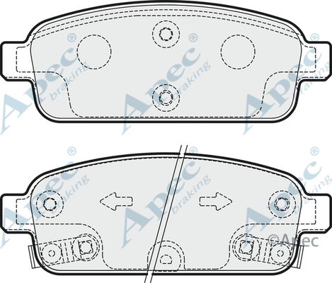 APEC BRAKING Piduriklotsi komplekt,ketaspidur PAD1864